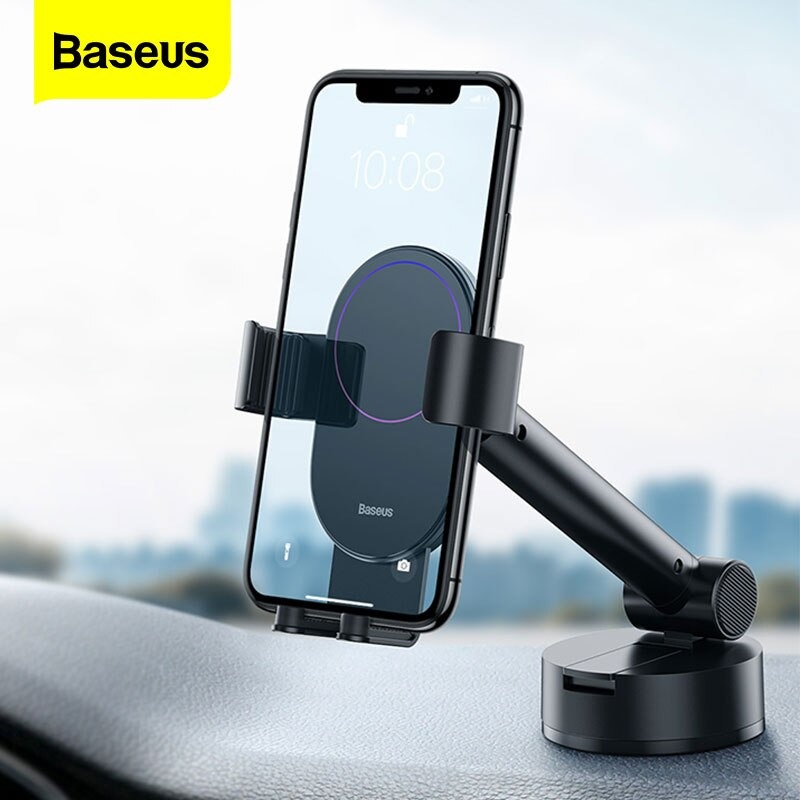 Bộ giá đỡ điện thoại trên xe hơi Baseus Simplism Gravity Car Mount Holder - Hàng Chính hãng