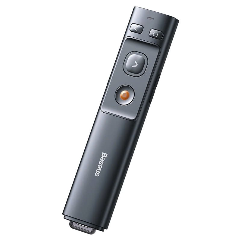 Bút trình chiếu Baseus Orange Dot Laser đỏ điều khiển không dây USB/Type-C cho Laptop/MacBook - Hàng Chính Hãng