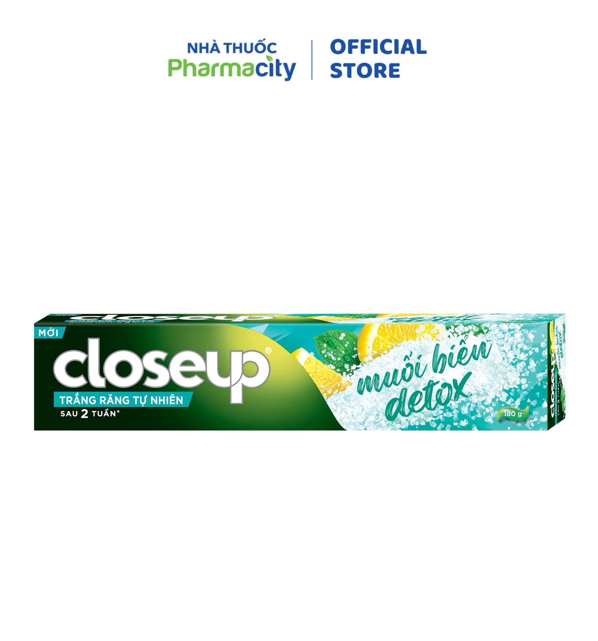 Kem Đánh Răng CLOSE UP Muối Biển Detox Giúp Trắng Răng (tuýp 180g)
