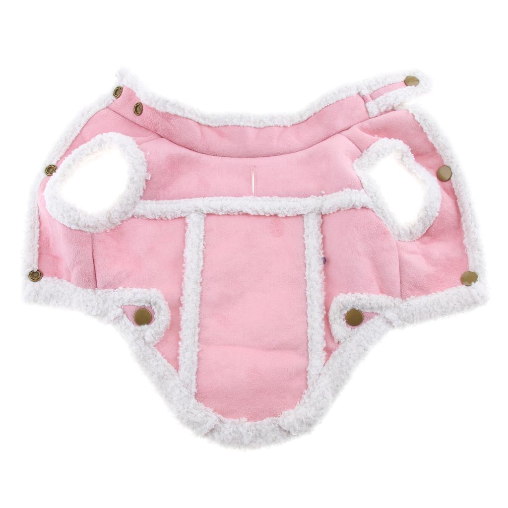 Autumn Winter Warm Pet Dog Clothes Plush Collar Coat Pet Vest Clothing