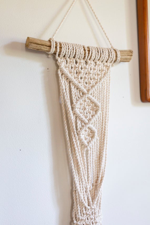 01 Giỏ Treo Hoa Cây Cảnh Trang Trí Treo Tường Tết Dây Nghệ Thuật Macrame, Trang Trí Nhà Cửa, Quán Cafe, Homestay. GTH215