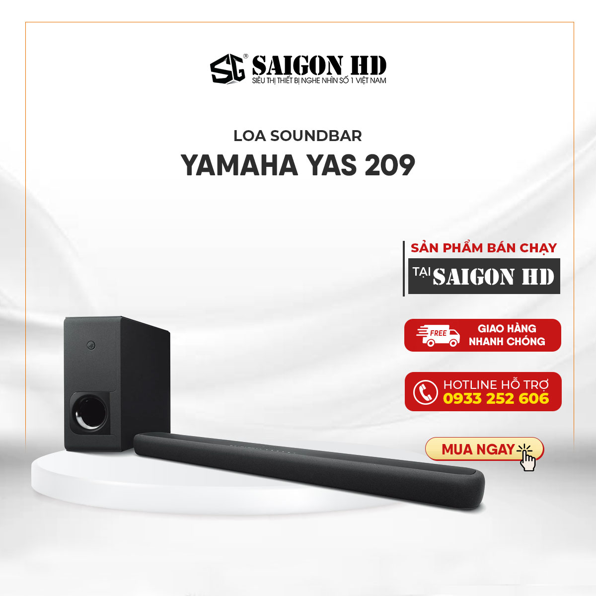 Dàn Soundbar YAMAHA YAS 209 - Hàng chính hãng, giá tốt