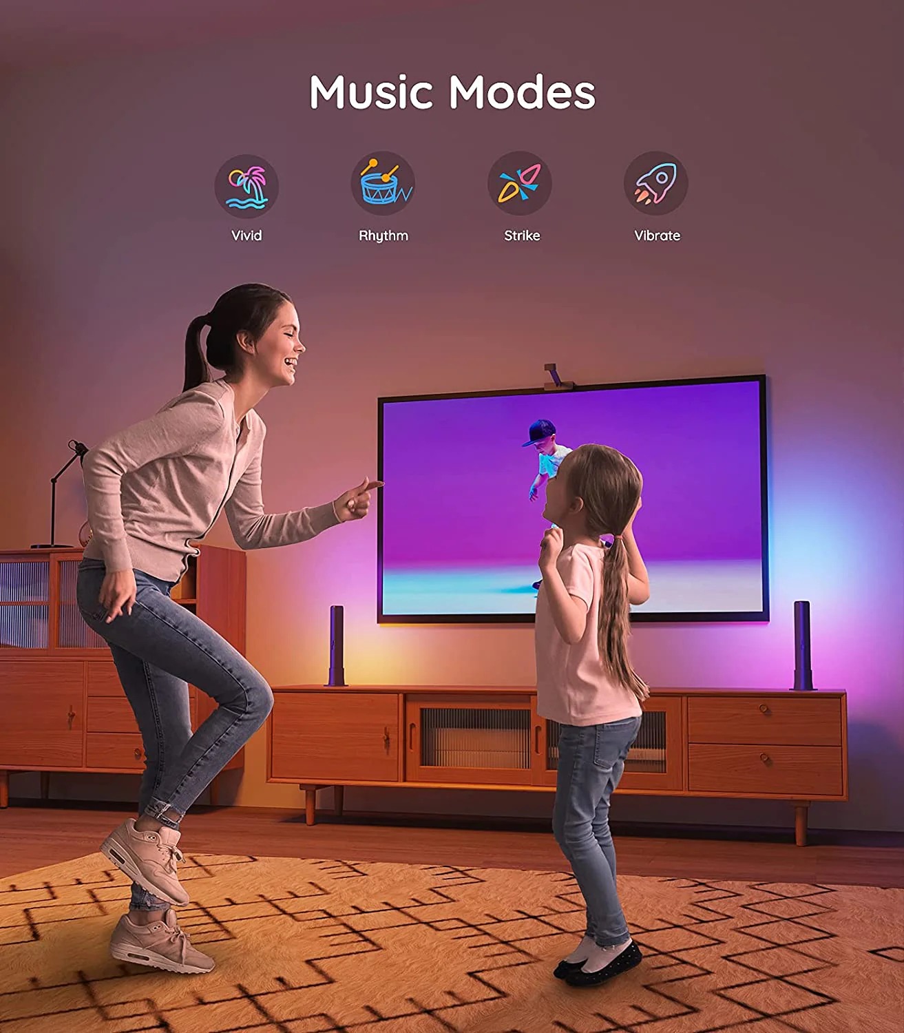 Đèn LED thanh RGB Govee Flow Pro WiFi TV Light Bars H6054 | Thanh đèn LED trang trí, kết nối và điều chỉnh thông minh, có cảm biến âm thanh| Hàng chính hãng