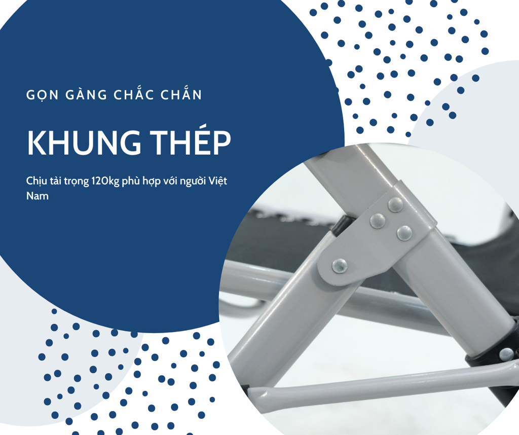 Ghế Xếp Thư Giãn Kèm Nệm Kachi MK232