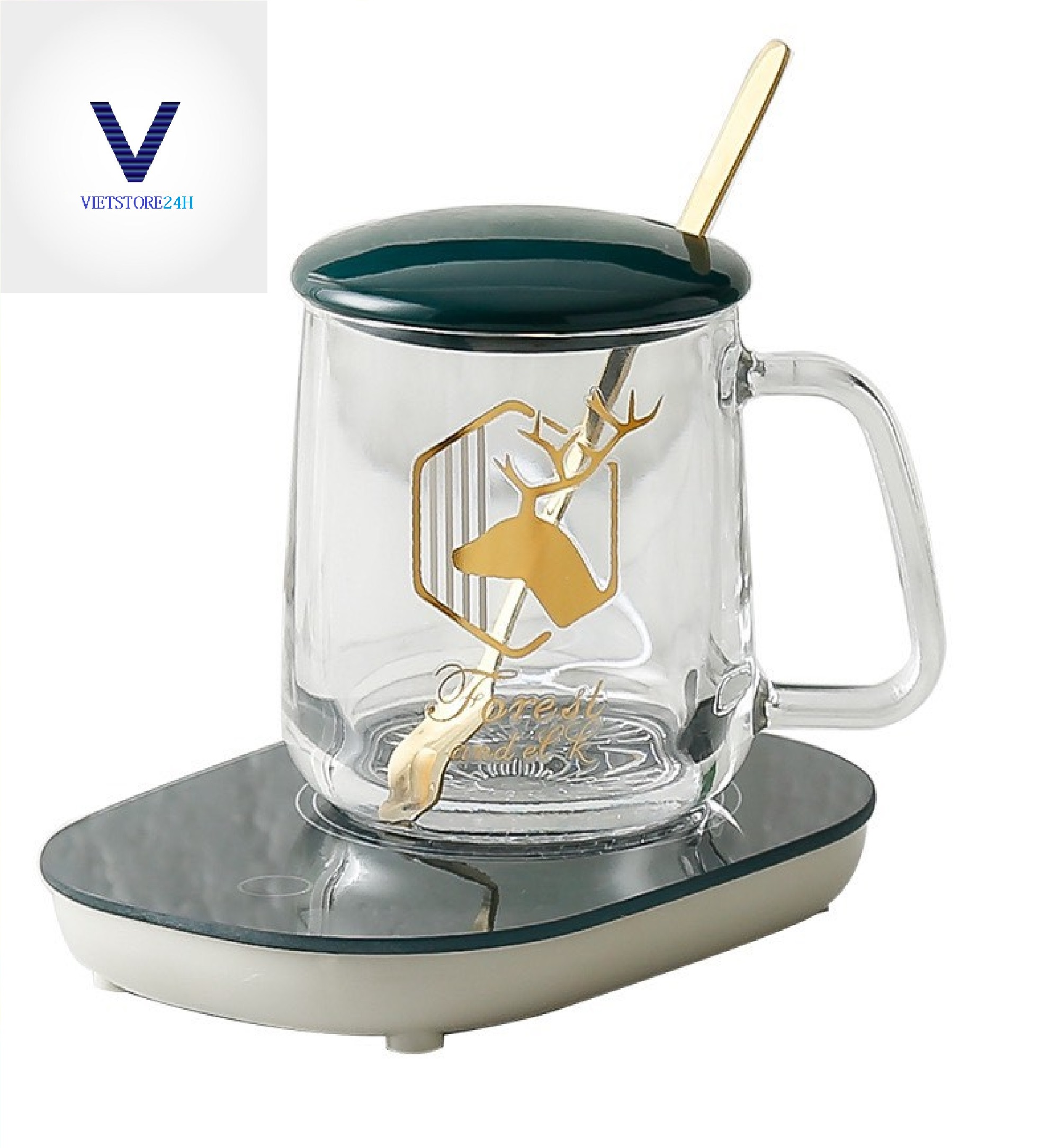 Cốc chưng yến -Hâm nóng COFFEE -nguồn 220V - FULL BOX