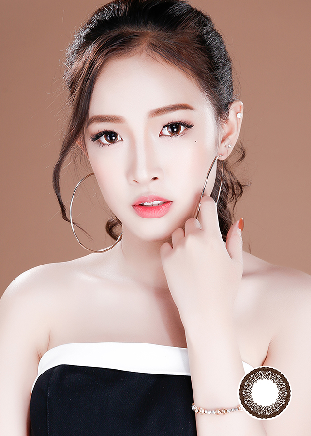Kính Áp Tròng Dùng 1 Tháng Eye Secret KM1T - Jakarta Brown