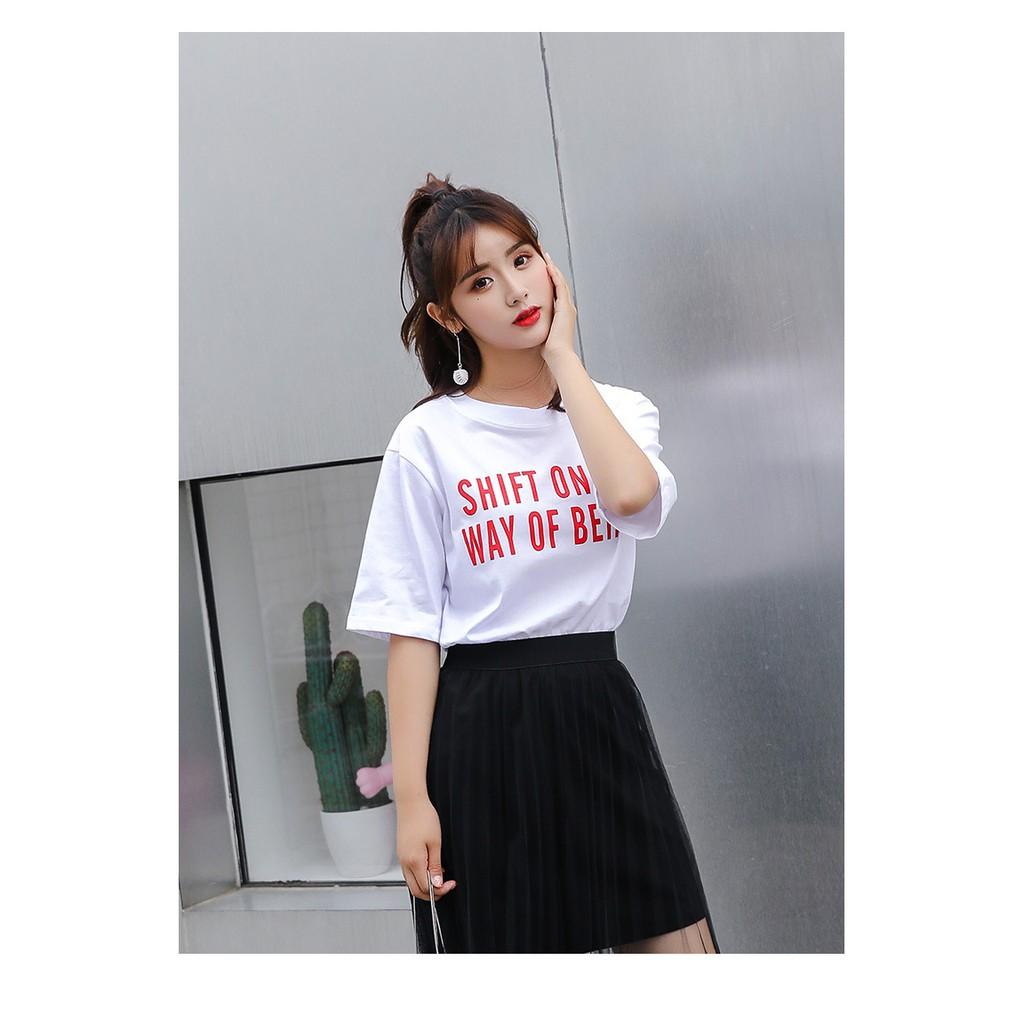 Áo tay lỡ SHIFT ONE'S WAY OF BEING trước ngực dáng rộng unisex
