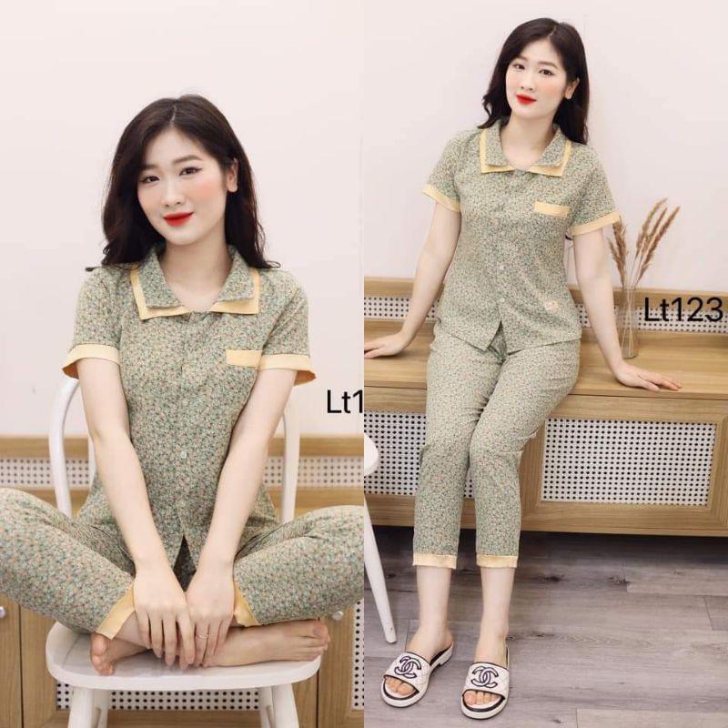 Đồ bộ mặc nhà lửng cổ nơ điệu đẹp rẻ