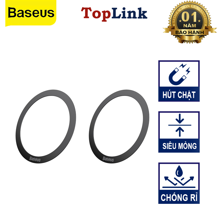 Vòng Kim Loại Baseus Metal Ring cho Điện Thoại ( Bộ 2 miếng Dùng cho phụ kiện) - Hàng Chính Hãng