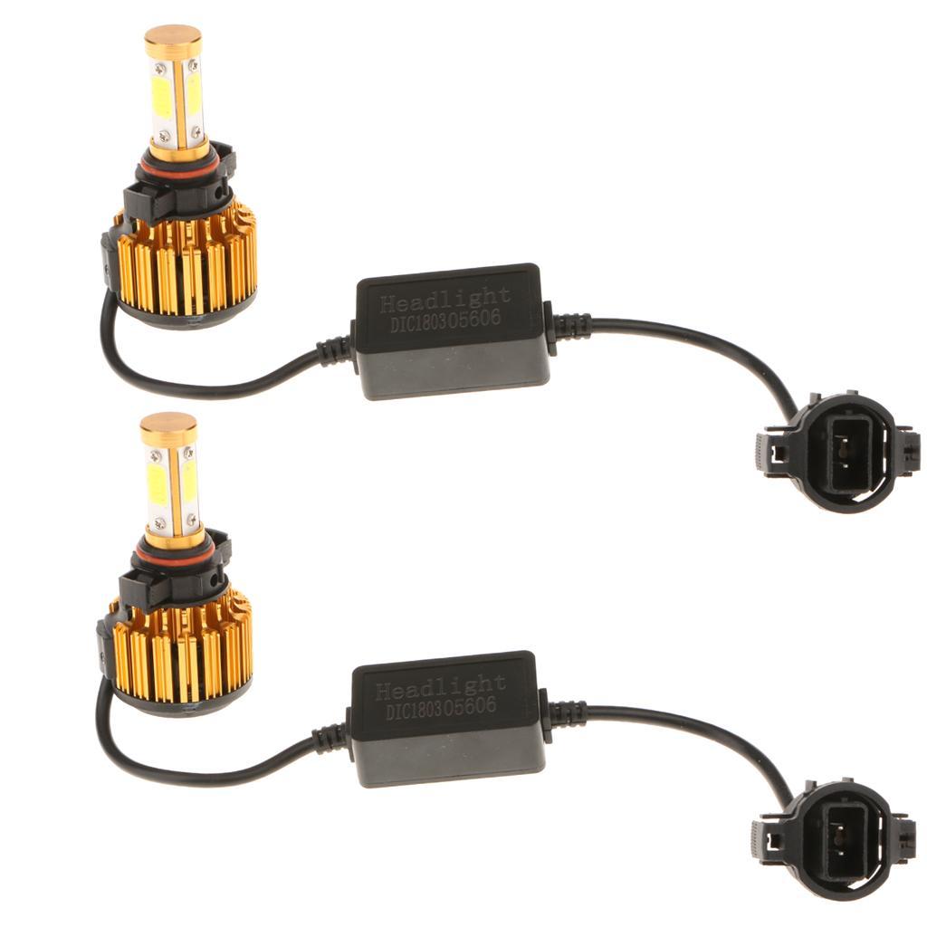 High Quality 2Pcs Car LED COB Headlight Fog Work Light Lamp DRL Gold