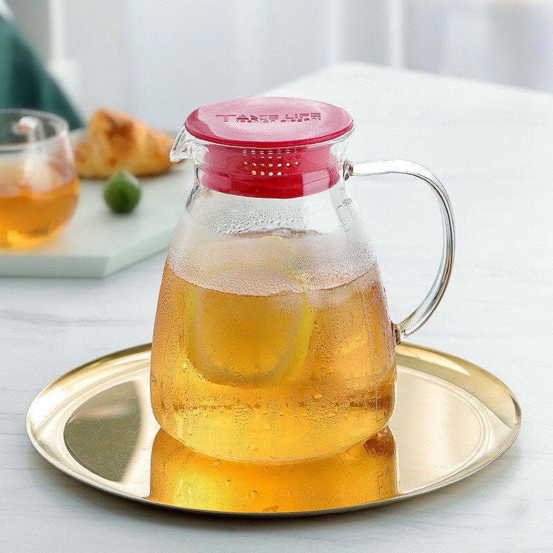 Bình thủy tinh đựng nước uống crystan chịu nhiệt cao cấp - ANTH469