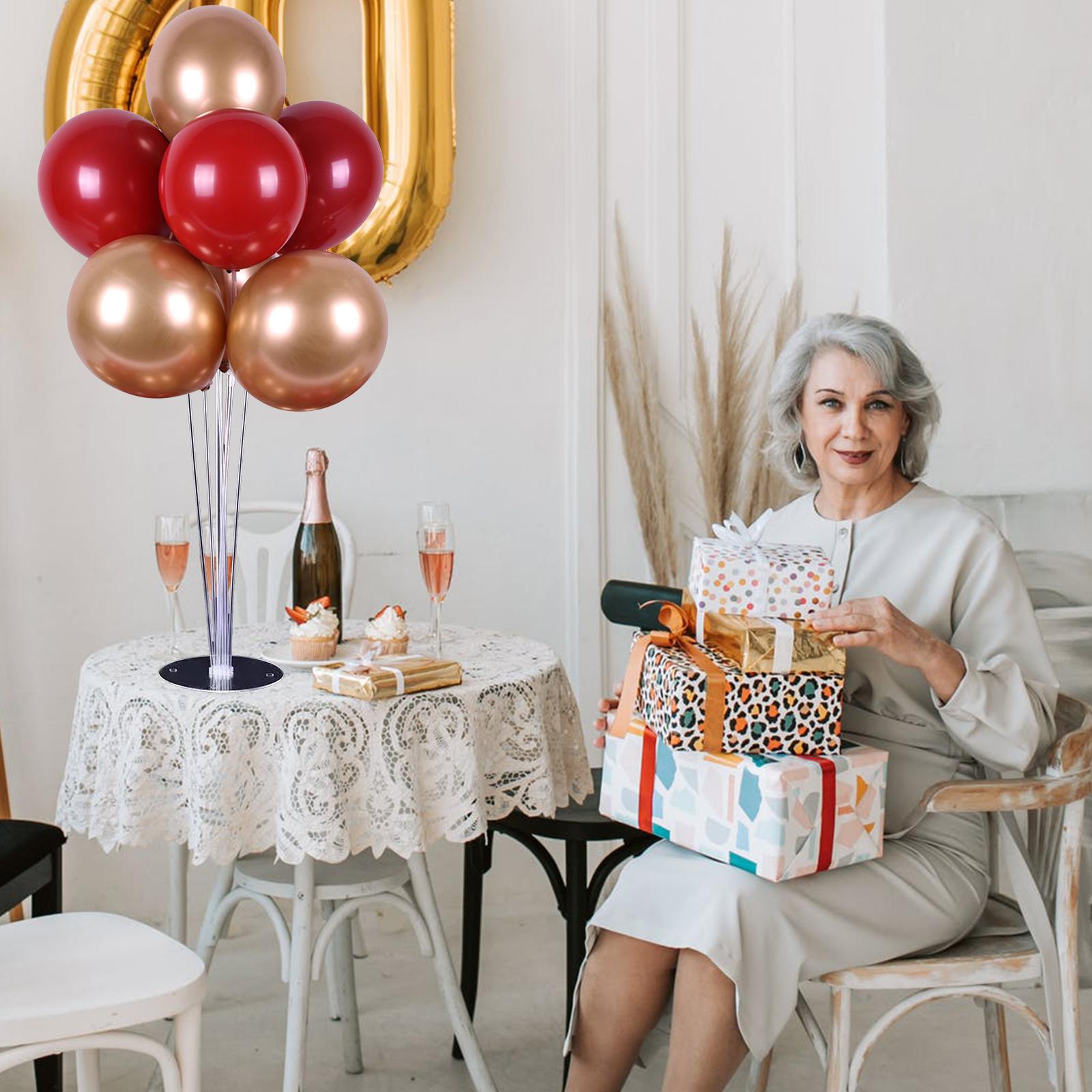 Balloon Holder Stand Balloon Stand Kit Table Desktop Balloon Holder with 7 Balloon Sticks Birthday Wedding Party Decor