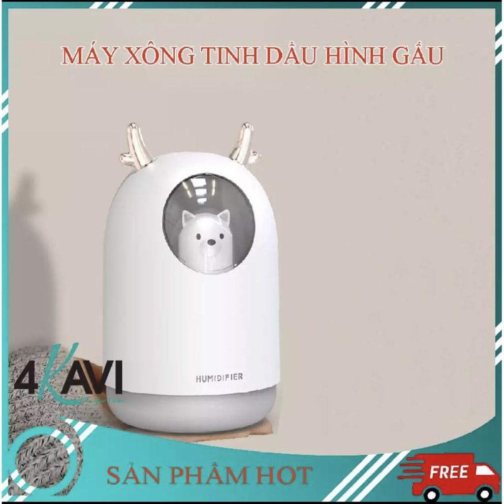 Máy tạo độ ẩm sạc usb hình gấu M106