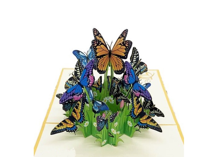 A03 -  Thiệp 3D Đàn Bươm Bướm Bay – Pop Up Card Viethands Giftshop