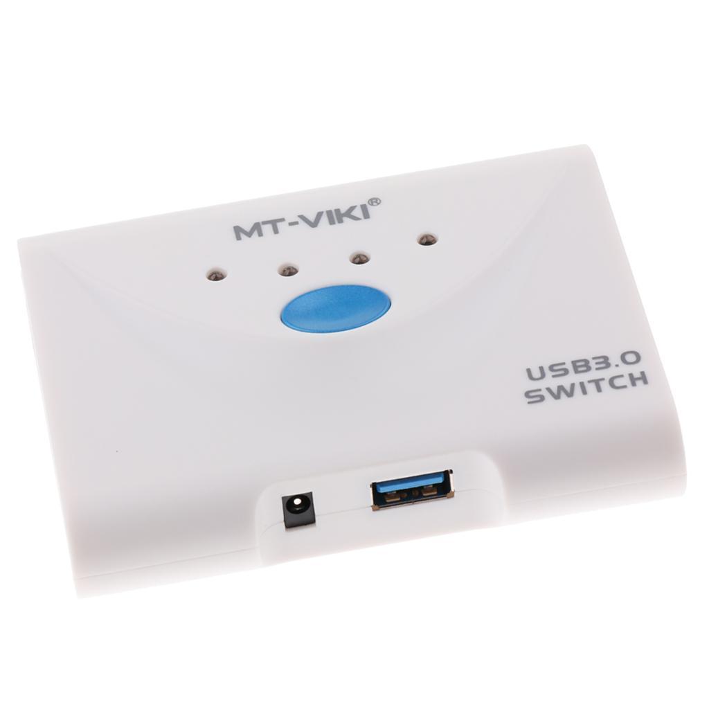 USB 3.0 Sharing Switch Selector 1 In 4 Out Switcher Adapter For PC, Printer Scanner, Hard Drive, Projector