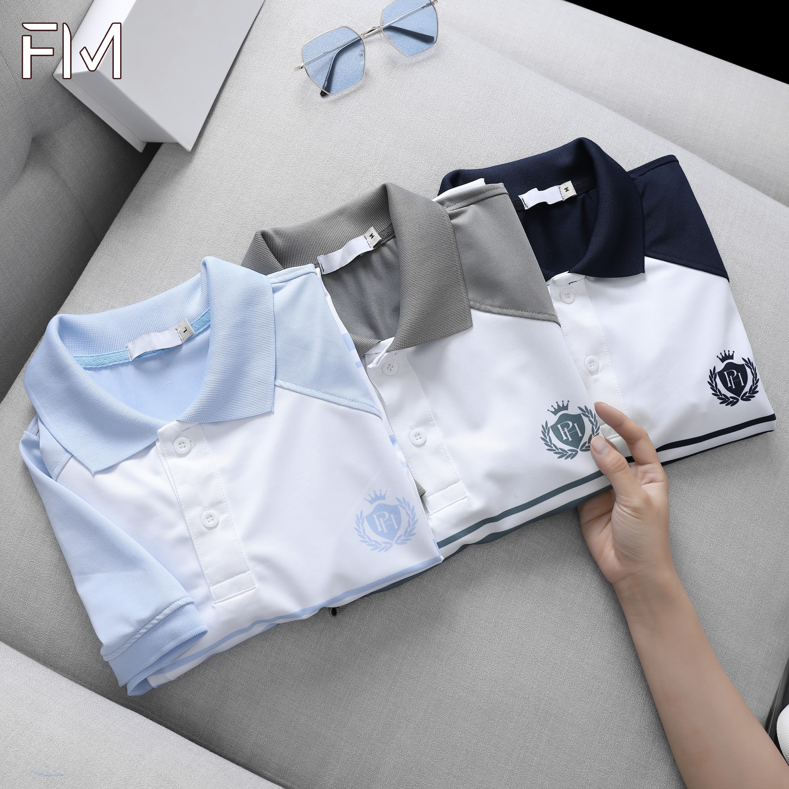 Áo thun polo thời trang nam thanh lịch, họa tiết in sọc trên áo, phù hợp mọi sự kiện - FORMEN SHOP - FMPS178