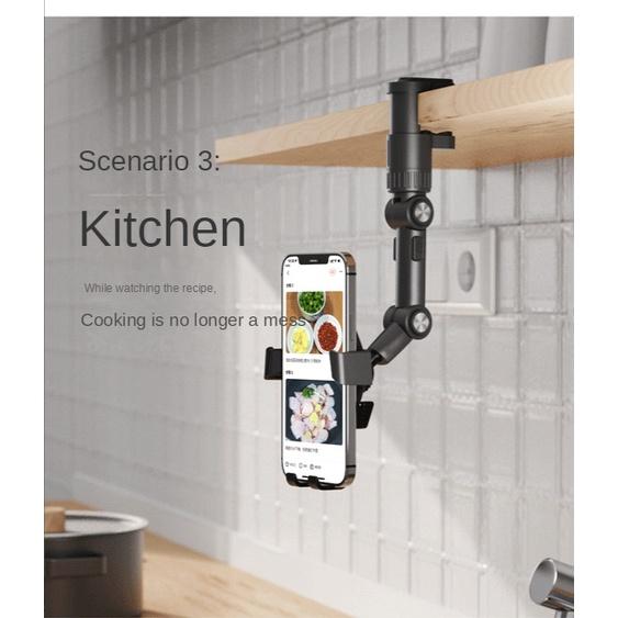 Giá Đỡ Điện Thoại Đa Năng Xoay 360 Độ Gắn Kính Chiếu Hậu Xe Hơi