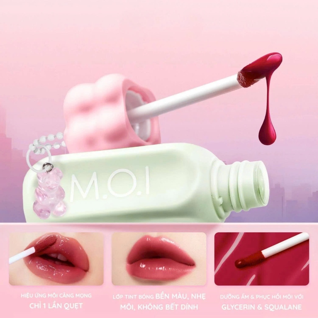 Son Tint Bóng M.O.I Liptint Gummy 3gr - Căng Bóng, Mềm Mại, Thơm Ngọt Ngào