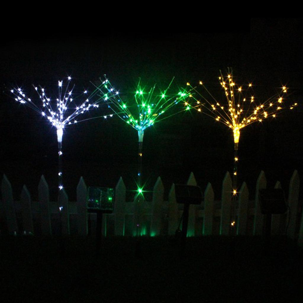 Set of 2 Firework DIY String Light Solar Xmas Wedding Party Fairy Lights NEW