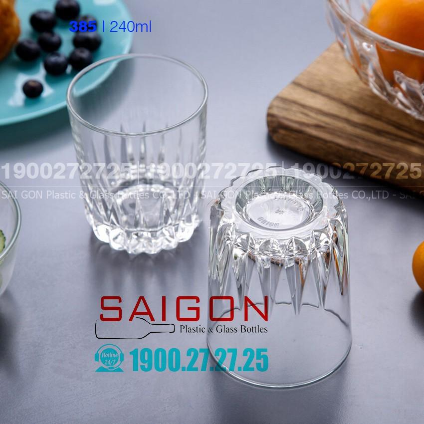 Ly Thủy Tinh Cao Cấp Đáy Khía 278ml | Nhập Khẩu Thái Lan