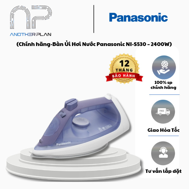 [Hàng Chính Hãng] Bàn Ủi Hơi Nước Panasonic NI-S530 – 2400W, Đế phủ titan chống dính