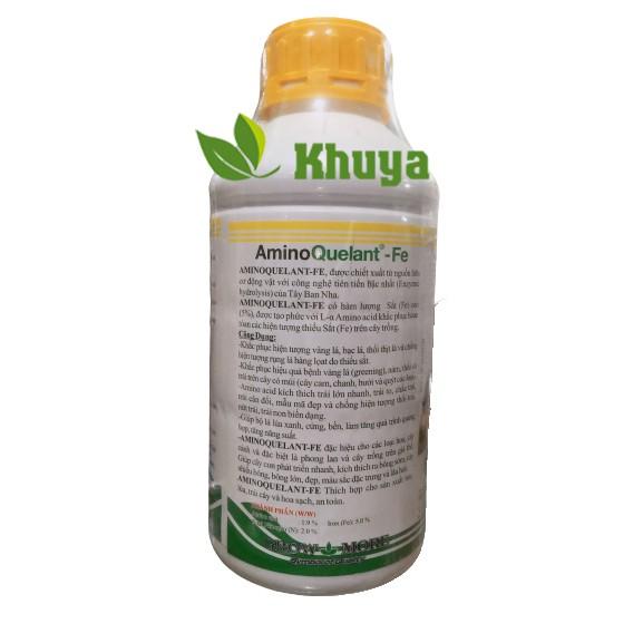 Phân bón lá đạm sinh học Growmore AminoQuelant Fe 1 lít Bổ sung Sắt