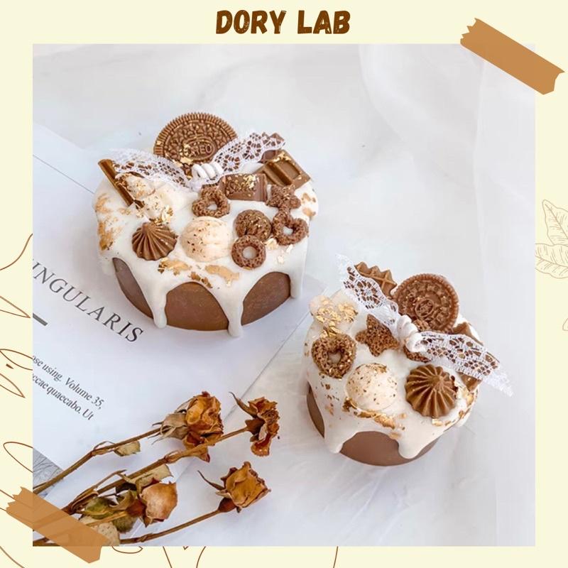 Nến Thơm Bánh Kem Socola Nhiều Mẫu Handmade - Dory Lab