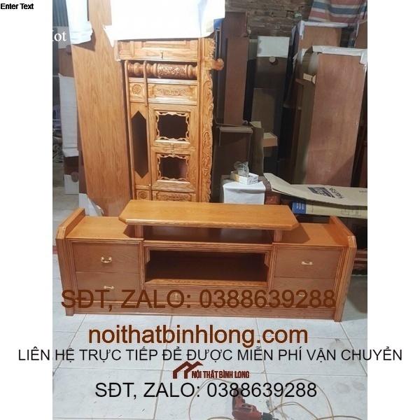 Kệ ti vi gỗ sồi đẹp