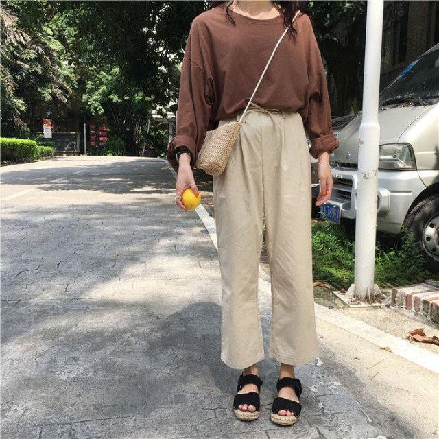 (Có sẵn)Baggy lưng cao ulzzang