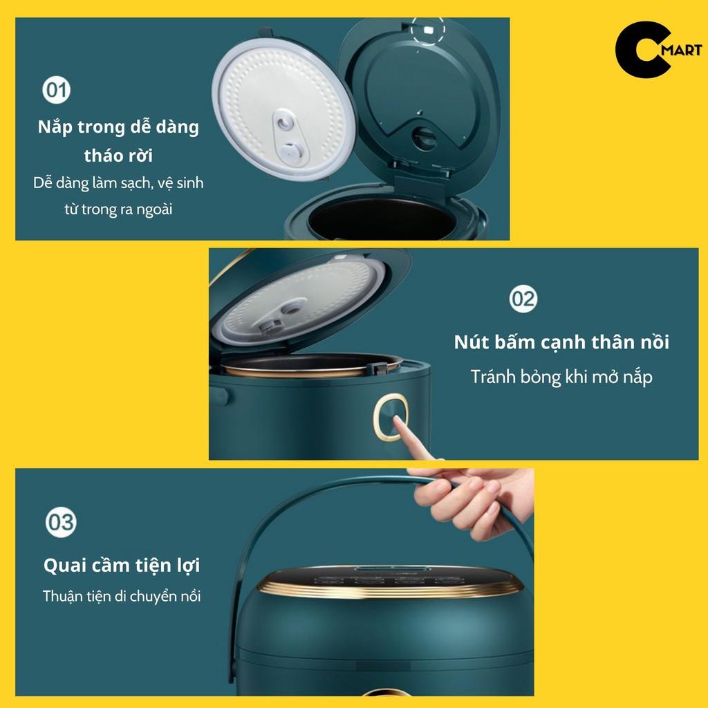 Nồi Cơm Điện Chống Dính Đa Năng Có Hẹn Giờ Dung Tích 3L BEAR DFB-P30R3