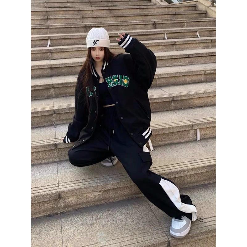 Áo khoác dù bomber hai lớp nam nữ