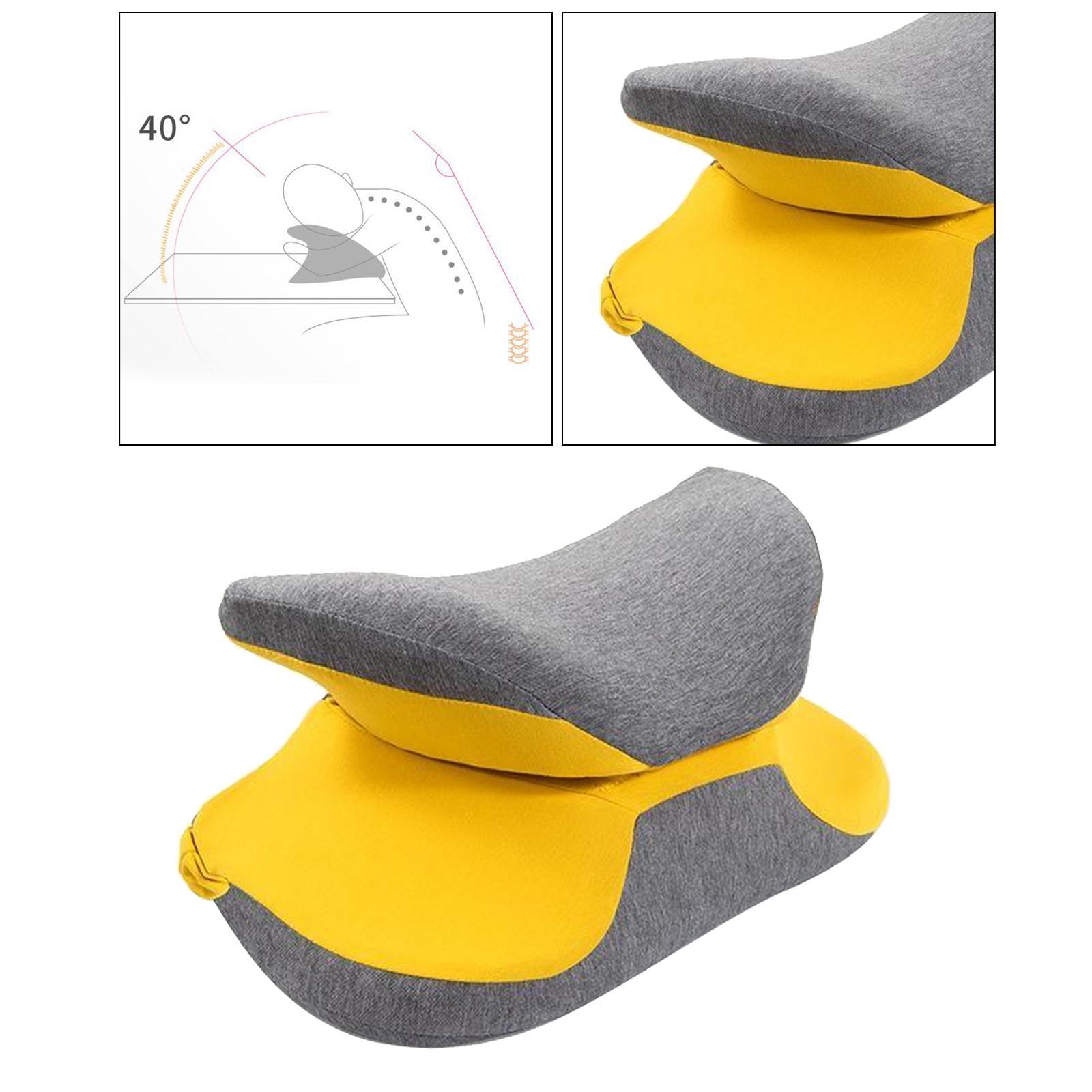 Travel Pillow Memory Foam Neck Pillow Support Pillow Portable Compact &amp; Lightweight Nap Pillow for Office Sleeping Rest Cushion
