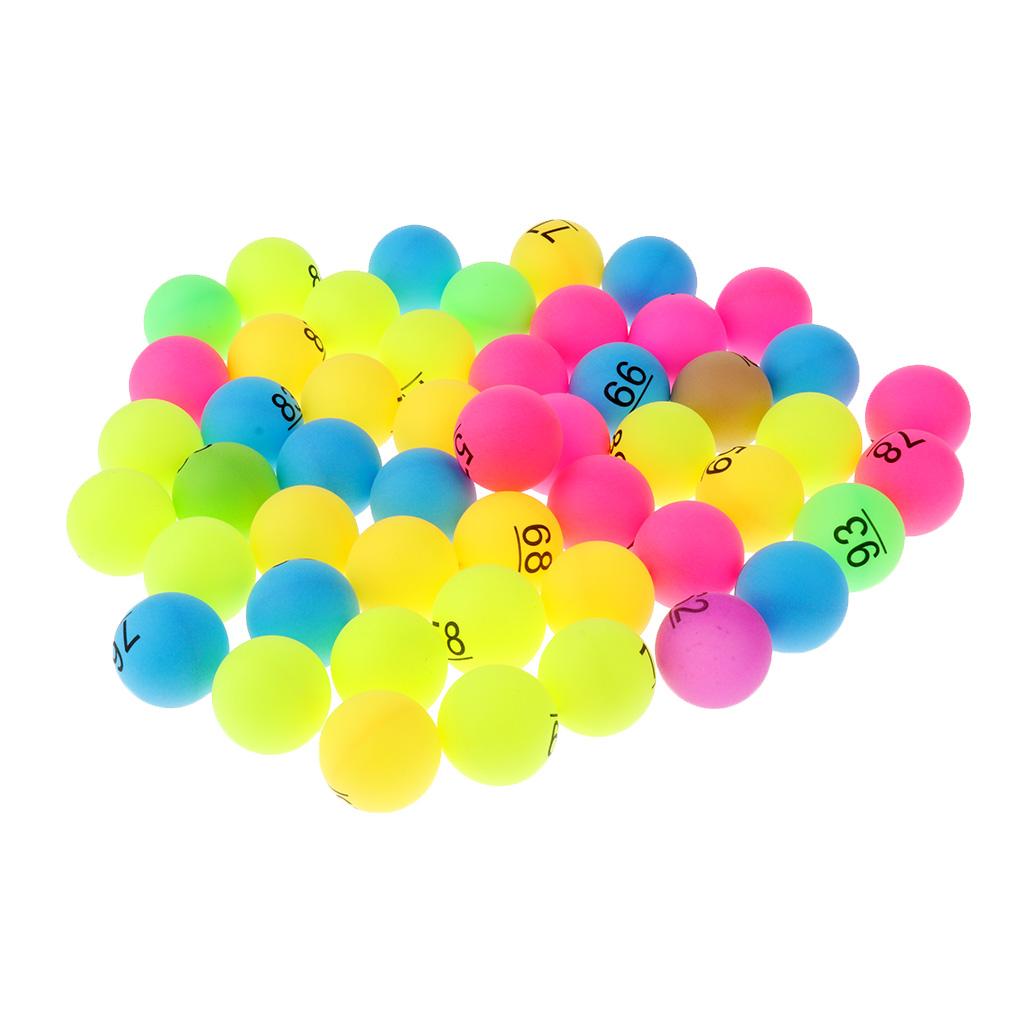 Set of 40 Multi Color Table Tennis Ball  Pong Balls Training Aid