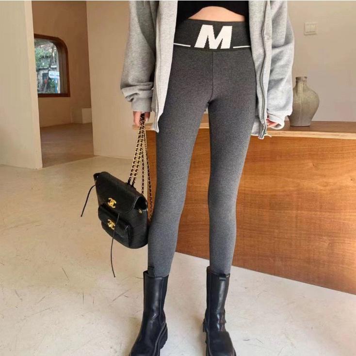 MS398 Quần legging nữ cạp cao chữ M