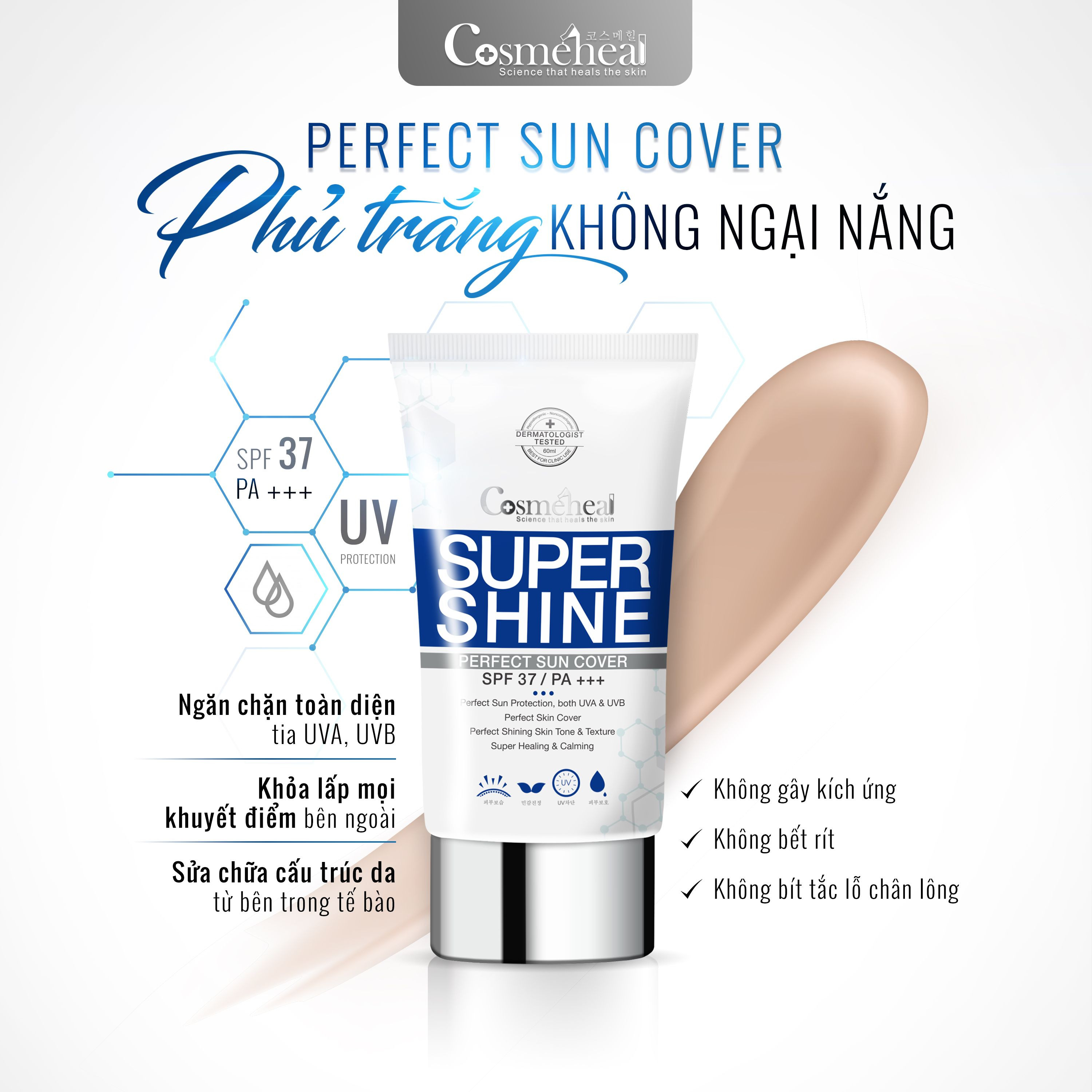 Kem chống nắng COSMEHEAL SUPER SHINE PERFECT SUN COVER