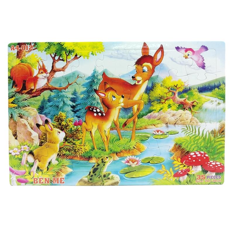 Bộ Xếp Hình Khổ A4 Puzzle Minh Châu 35-012 - Bên Mẹ (35 Mảnh Ghép)