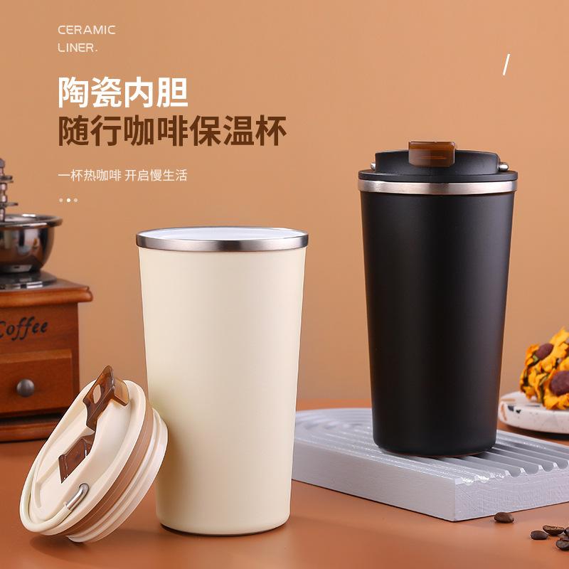 Giá thấp nhất sứ lót cốc cà phê văn phòng kinh doanh nam nữ sinh viên cốc nước ẩn tay cầm di động uống trực tiếp cốc cách nhiệt