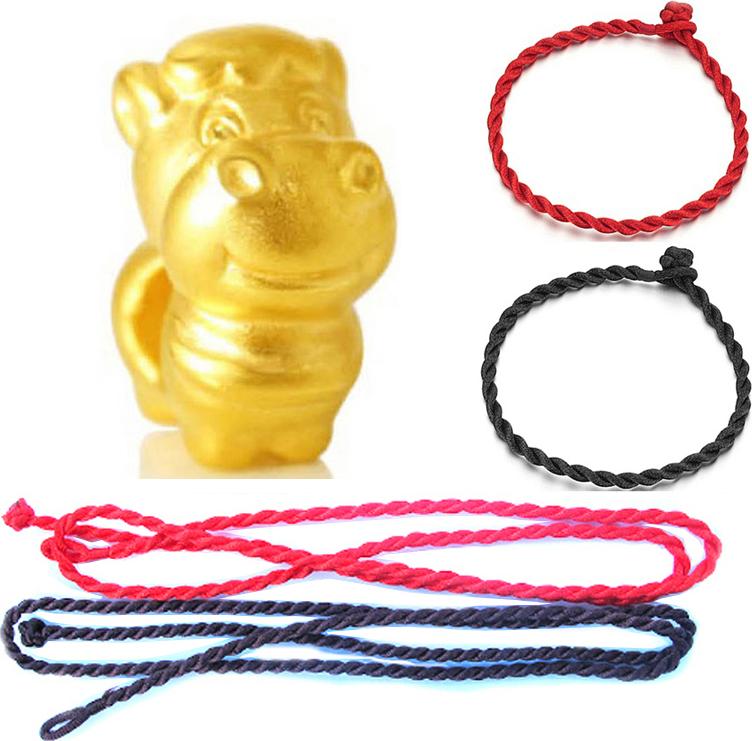Bộ Vòng Tay Tuổi Ngọ Bạc Mạ Vàng Tặng Kèm 2 Dây Đeo Cổ