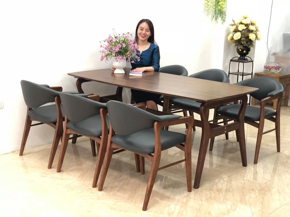 Bàn ăn Rudy 6 ghế RL6N18W