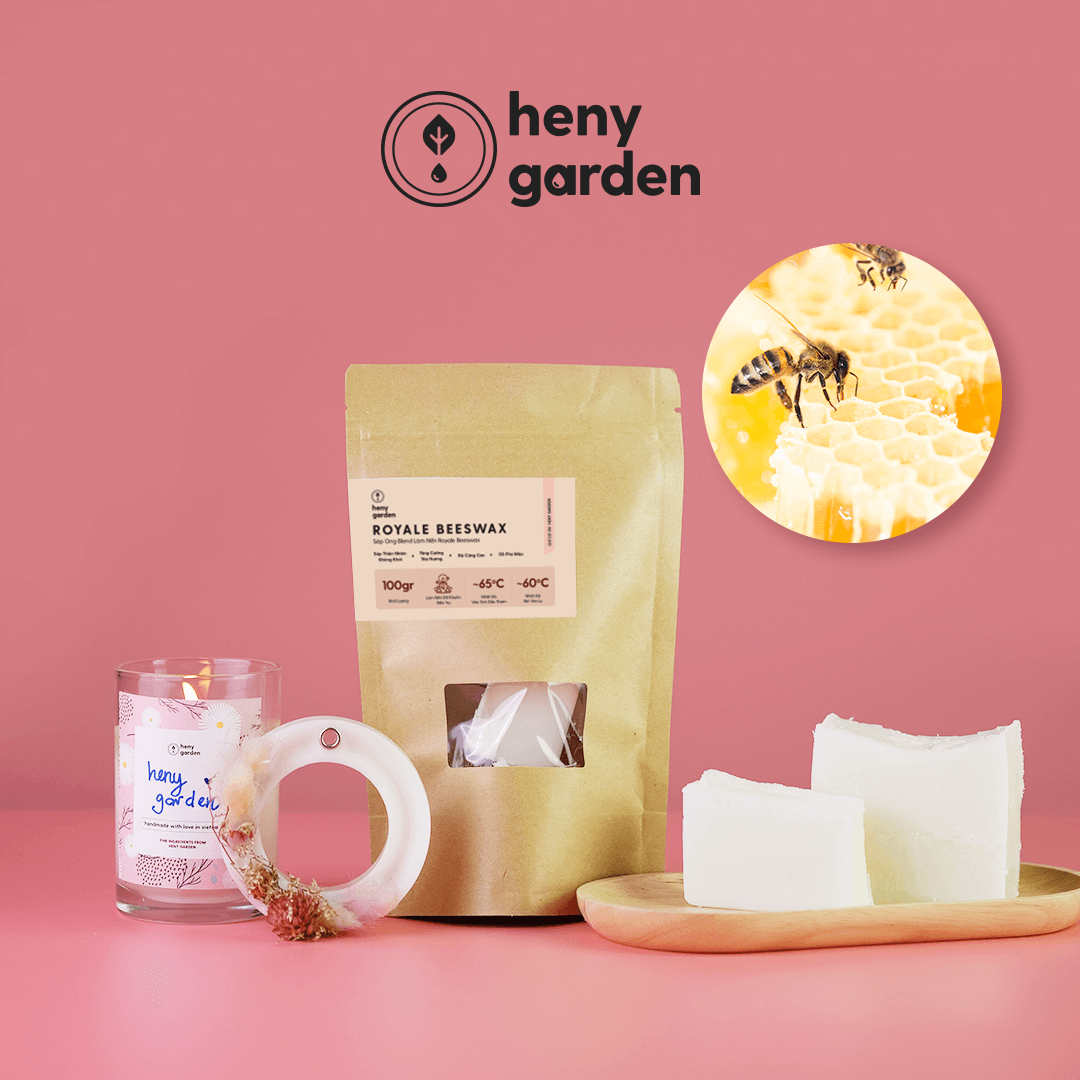 Sáp Ong Làm Nến Heny Garden – Nguyên Liệu Làm Nến Thơm Handmade, Tặng Kèm Mẫu Thử Tinh Dầu Với Mỗi Đơn Hàng