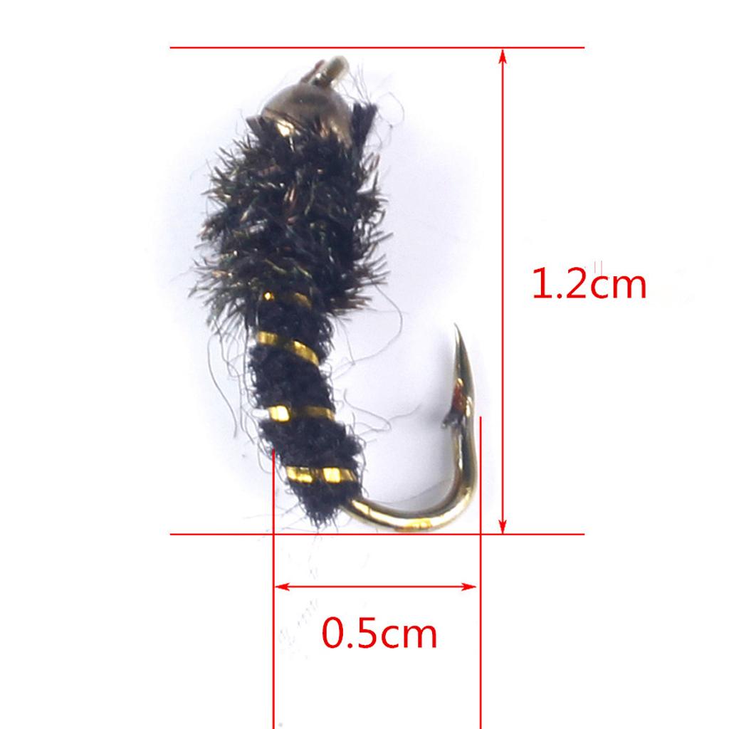 40pcs Fishing Flies Fishing Lure Wet Flies Insects Flies Hook Baits