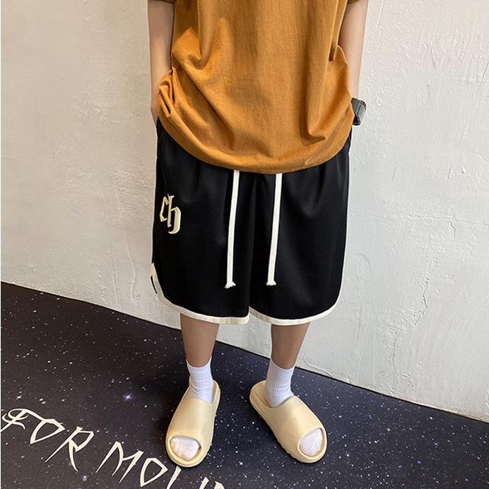 Quần short nam hình thêu nổi CH, Chất Vải co giãn Mềm Mại, Quần đùi unisex nam nữ đều mặc được – MayLinh shop