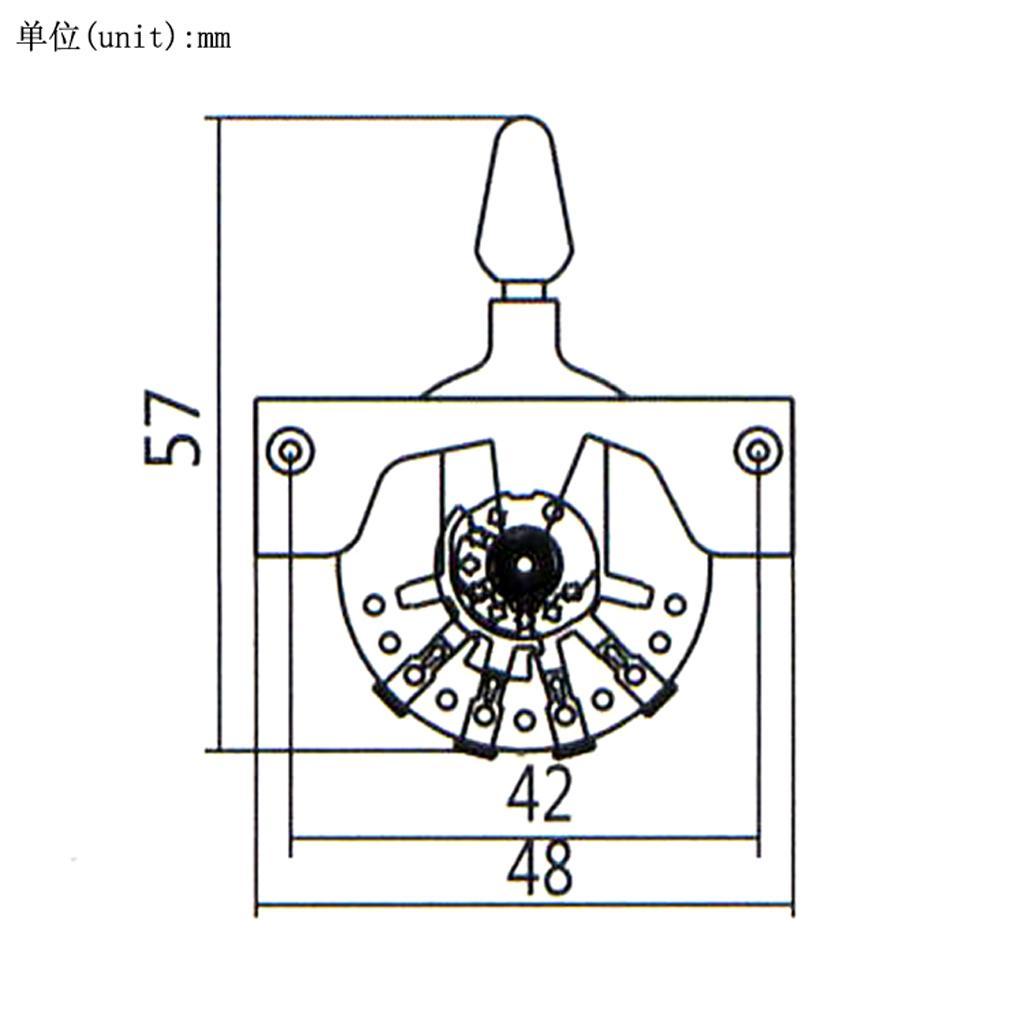 Pickup Selector Switch w/ Black Knob for  Electric Guitar
