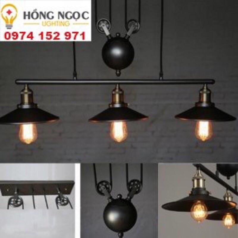Đèn thả ròng rọc - đèn thả cafe