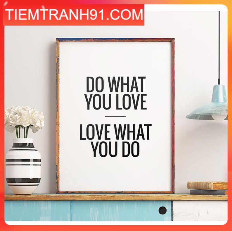 Tranh treo tường | - Typography-Do What You Love Love 152 , tranh canvas giá rẻ