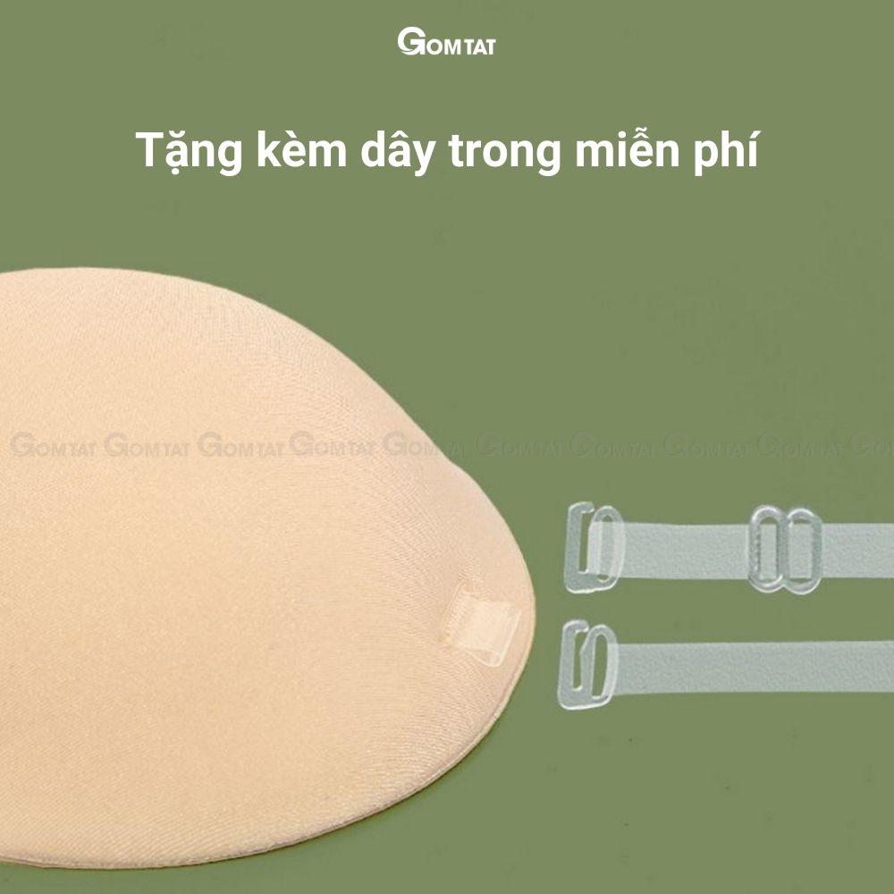 Miếng dán nâng ngực GOMTAT siêu độn dày 6 cm cài trước tạo khe, chất liệu silicon bám dính tốt chất lượng cao -SA-P42