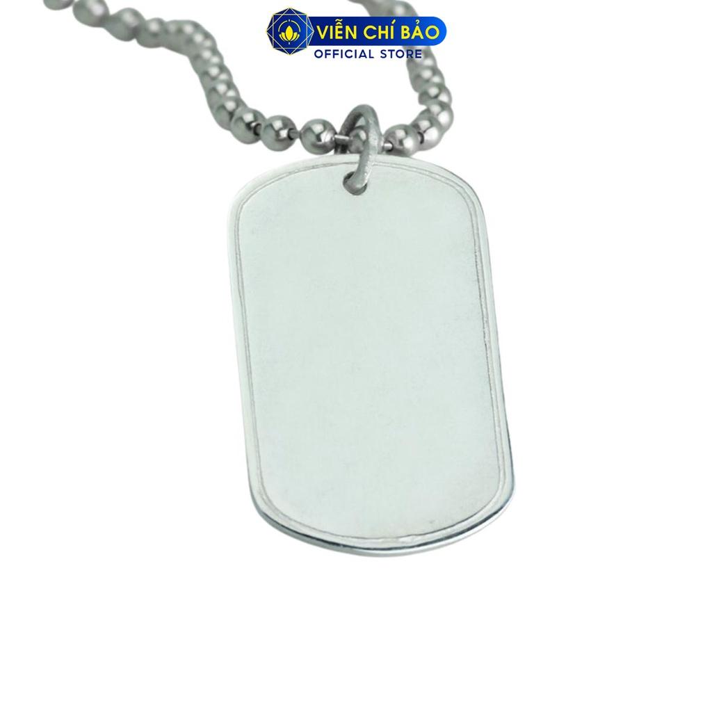 Mặt dây chuyền bạc nam Thẻ bài Dogtag khắc hình theo yêu cầu (miễn phí) chất liệu bạc S925 Viễn Chí Bảo M100489