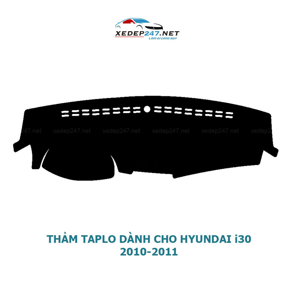 Thảm Taplo dành cho xe Hyundai i30 2010-2011 chất liệu Nhung, da Carbon, da vân gỗ