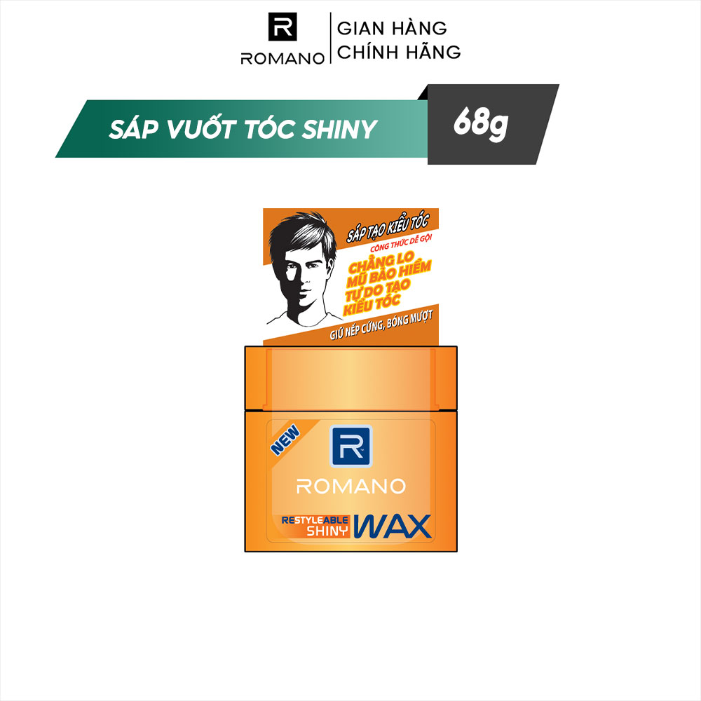 Sáp tạo kiểu tóc cứng bóng mượt Romano Shiny 68g