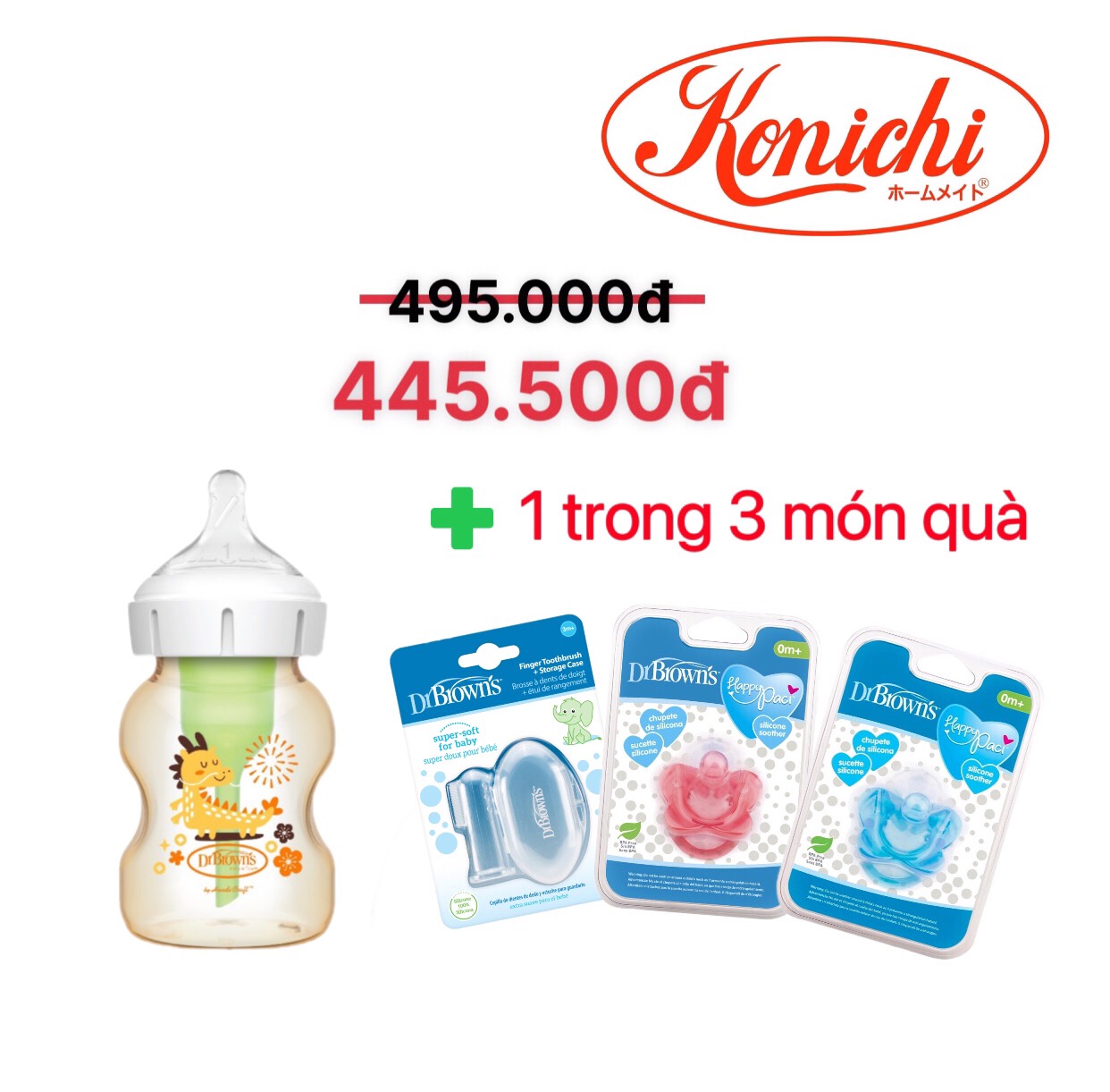 [ WB51023-INTLX ] Bình sữa tùy chọn cổ rộng nhựa PPSU họa tiết hình con rồng - 150ml - Dr.Brown's